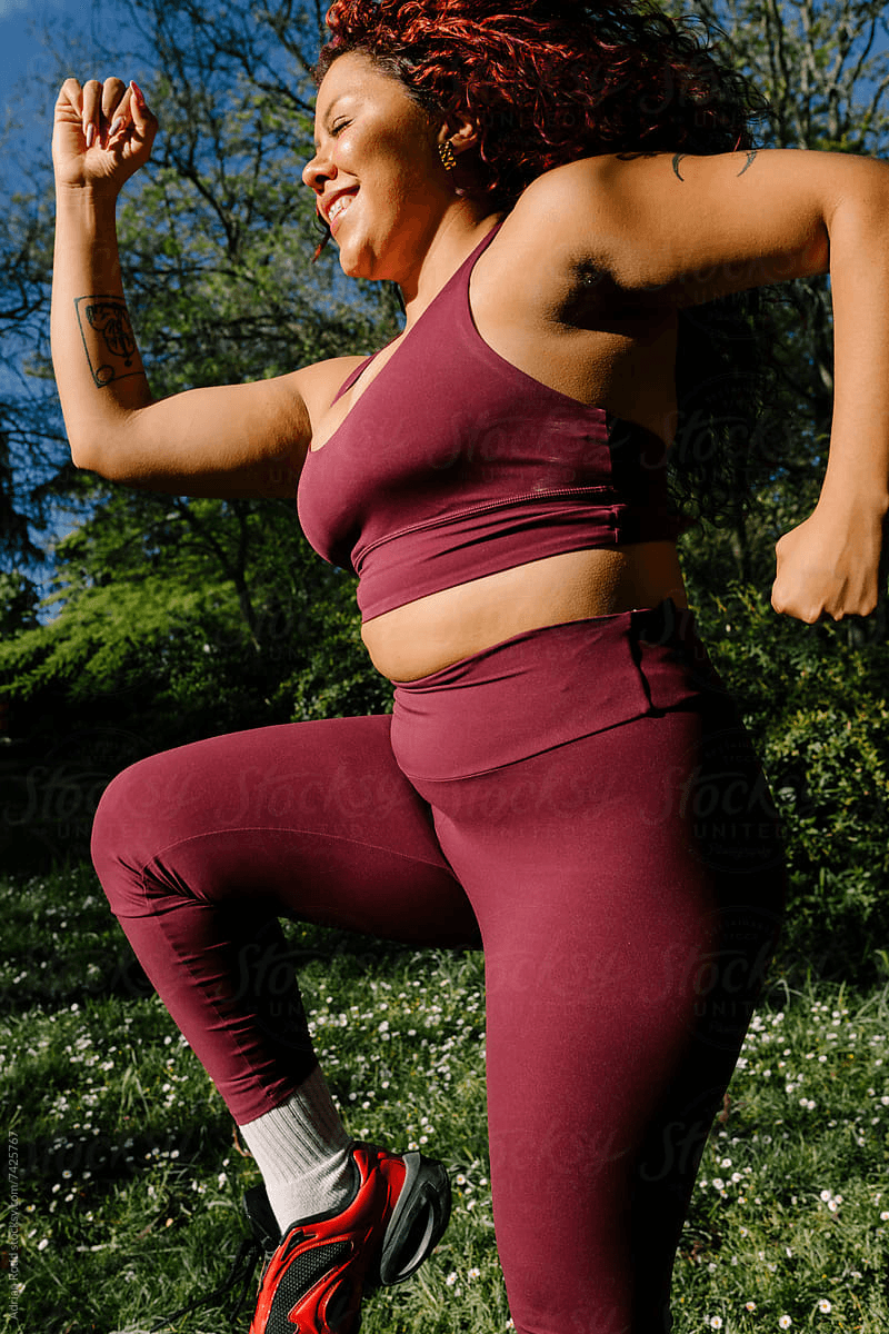 Woman exercising outdoors